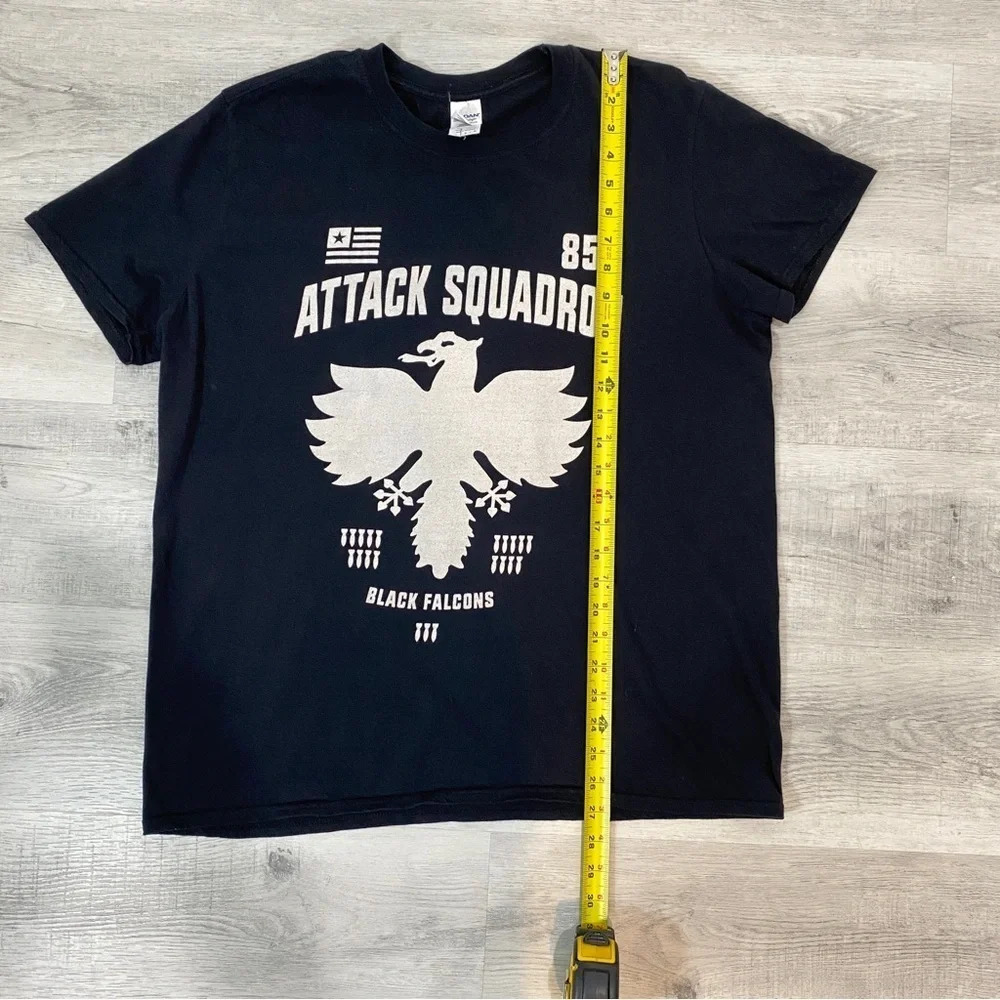 Gilden Attack Squadron Basic Black T Shirt Size L - Picture 5 of 14
